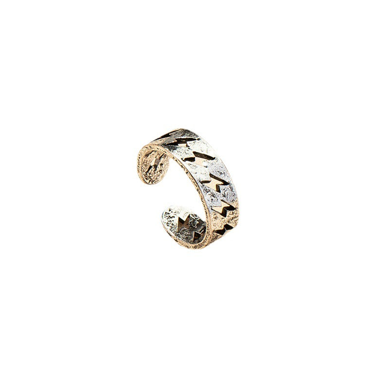 Retro Lightning Hollow Ring - Vienna Verve Collection