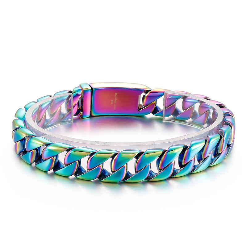 Korean-Inspired Simple Titanium Steel Bracelet for Men - Trendy Fashion Accessory