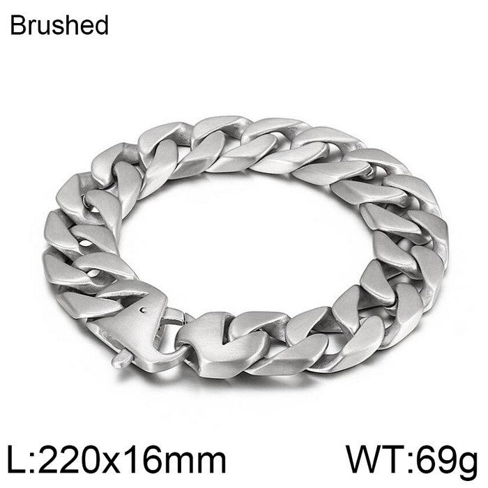 Stylish Korean Titanium Steel Cuban Chain Bracelet for Men