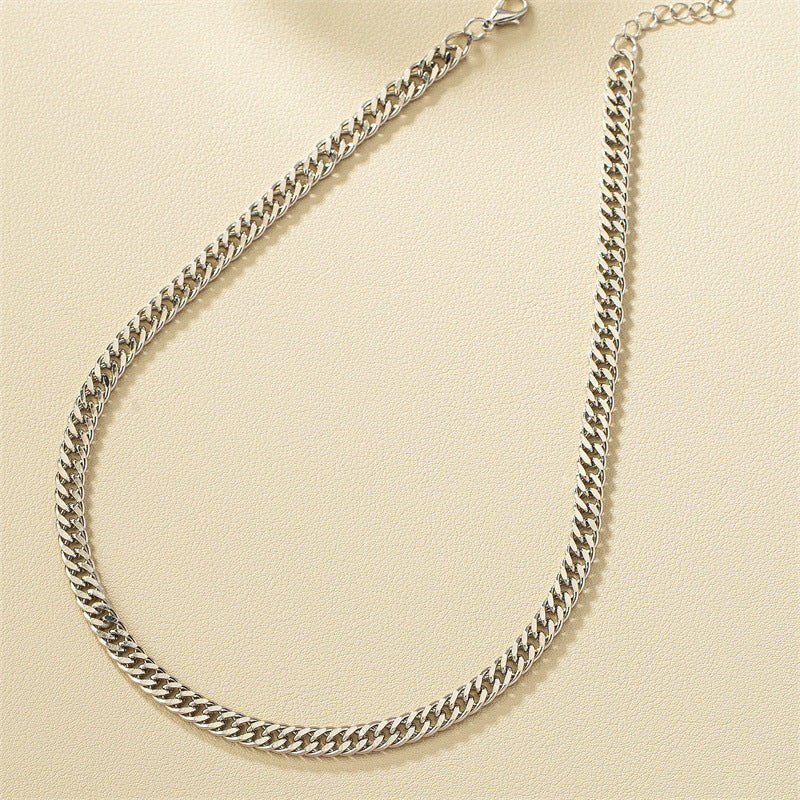 Futuristic Collarbone Chain with Geometric Design