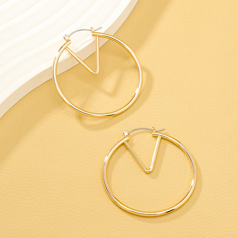 Chic Geometric Metal Earrings - Planderful Vienna Verve Collection