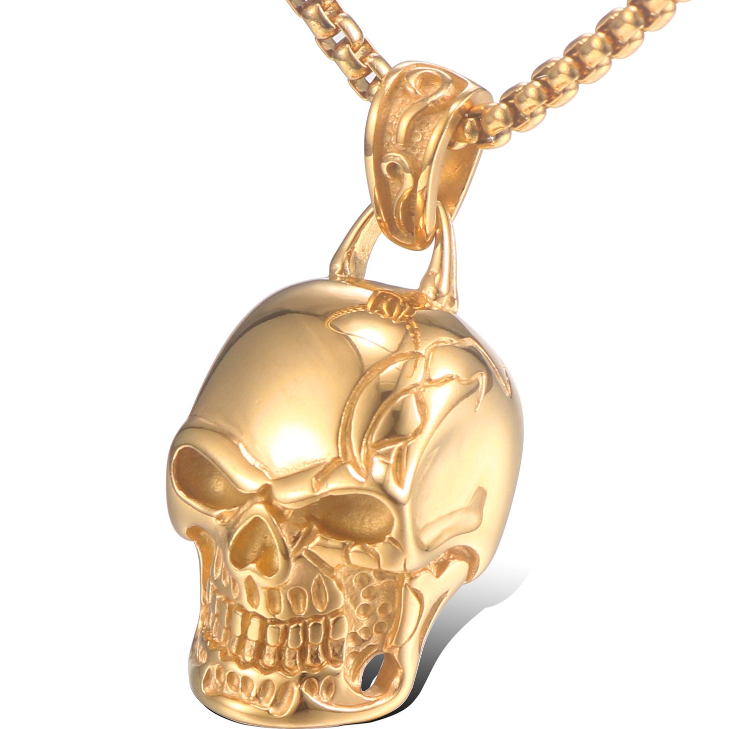 Stylish Retro Totem Skull Pendant in Titanium Steel for Men - Planderful Everyday Genie Collection