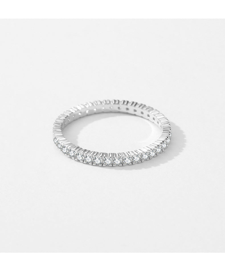 Everyday Genie Sterling Silver Zircon Stacking Ring for Women