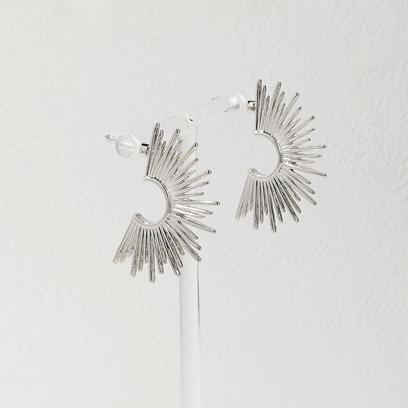 Sunlit Metal Earrings - Vienna Verve Collection