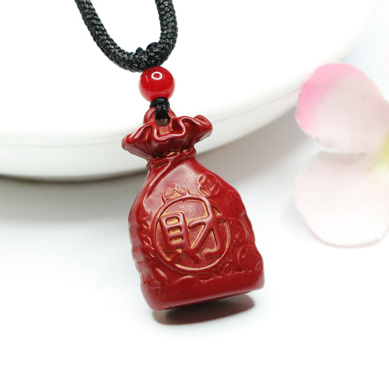 Fortune's Favor Cinnabar Stone Necklace