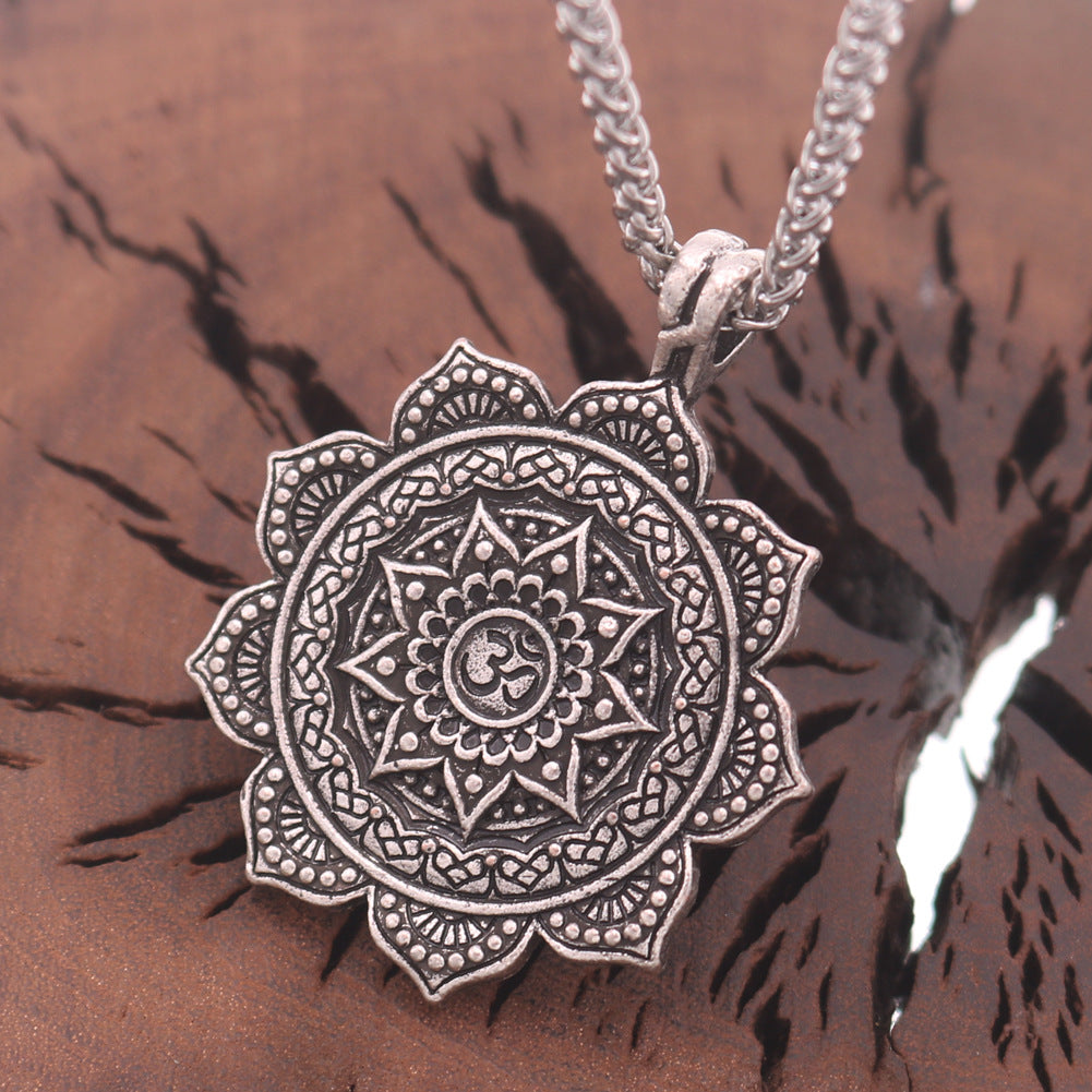 Mandala Flower Zen Necklace for Men