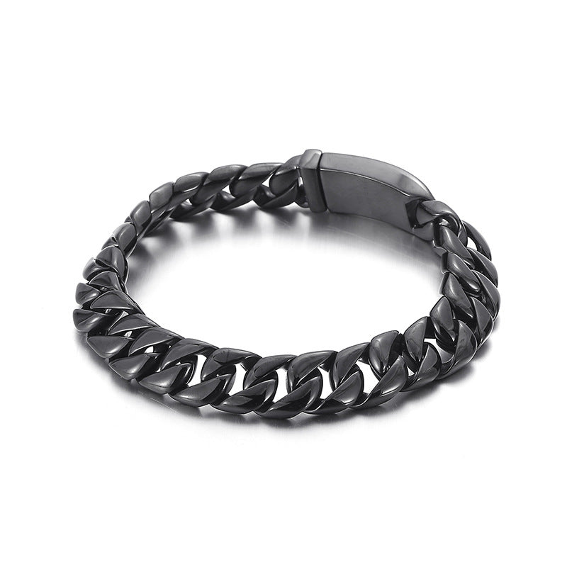 Korean-Inspired Simple Titanium Steel Bracelet for Men - Trendy Fashion Accessory