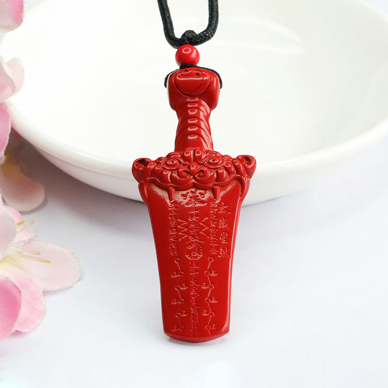 Vermilion Sand Pendant Red Sand Tiger Head Sword Pendant