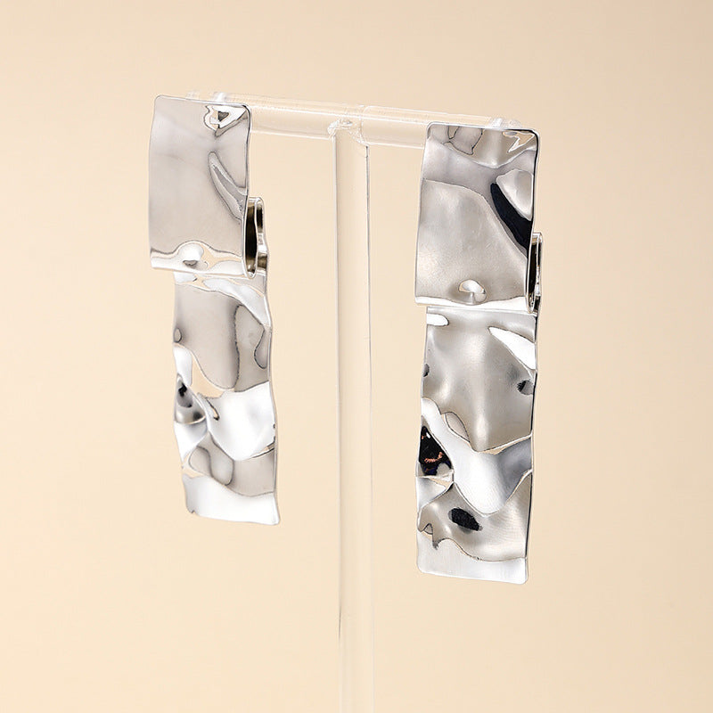 Metallic Water Ripple Earrings - Vienna Verve Collection by Planderful