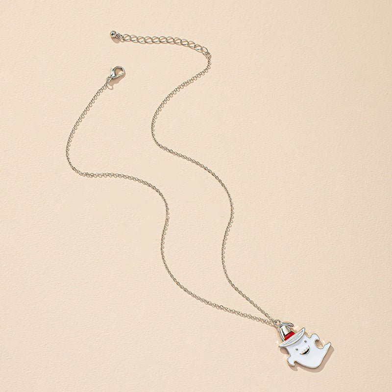 Ghostly Glazed Sweater Chain Necklace with Vienna Verve Design