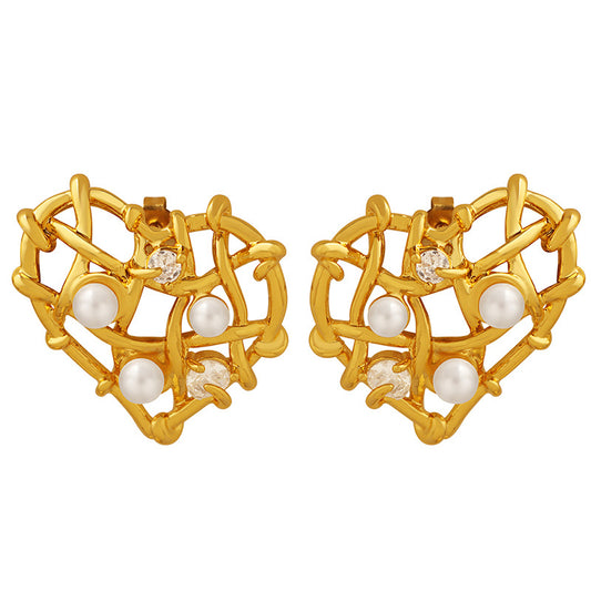 Heartfelt Fusion Earrings - Brass Genie Collection