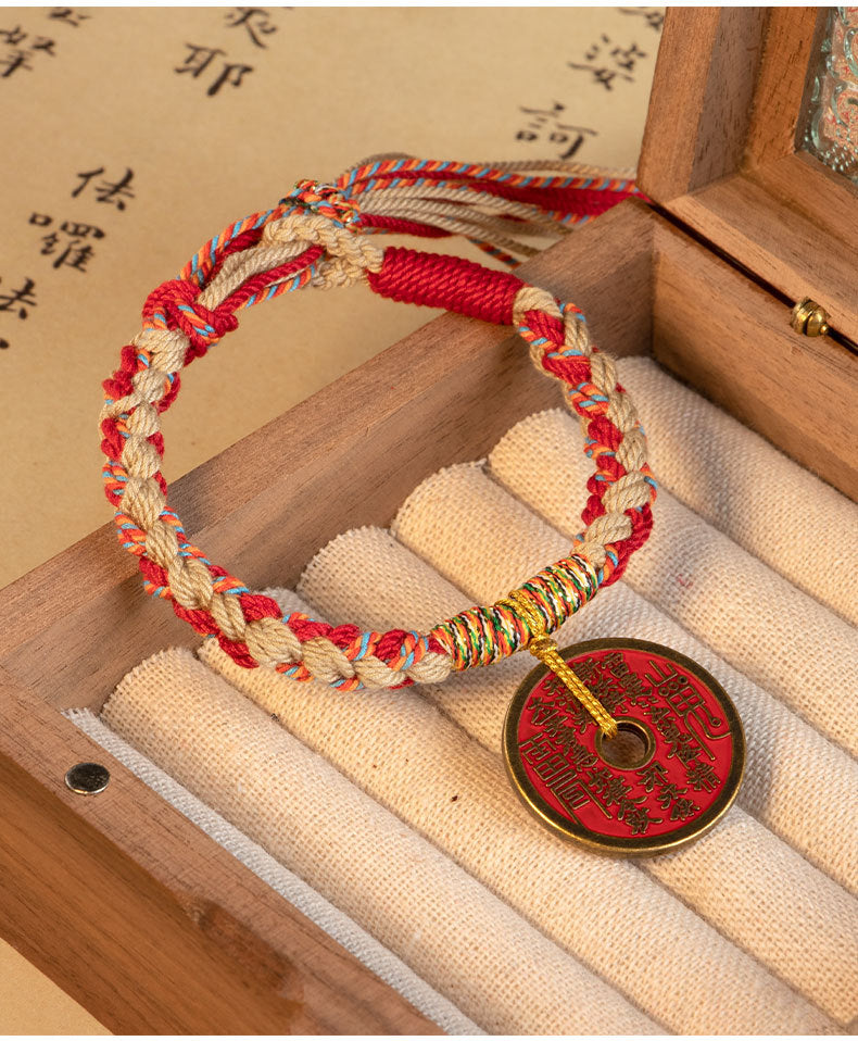 Fortune's Favor Handwoven Copper Bracelet - Valentine's Day Gift for Her