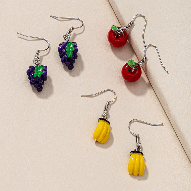 Fruitful Retro Earrings Set with Metal Needles - Vienna Verve - Planderful Collection