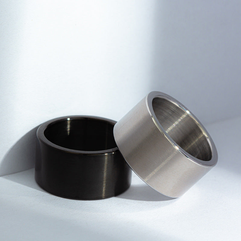 Matte Titanium Wedding Ring for Men - Wholesale Punk Style Jewelry