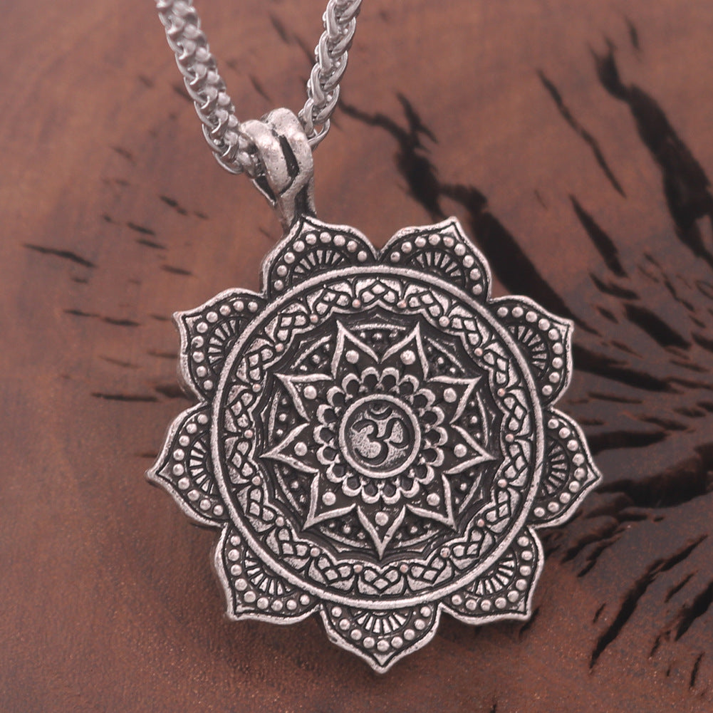 Mandala Flower Zen Necklace for Men