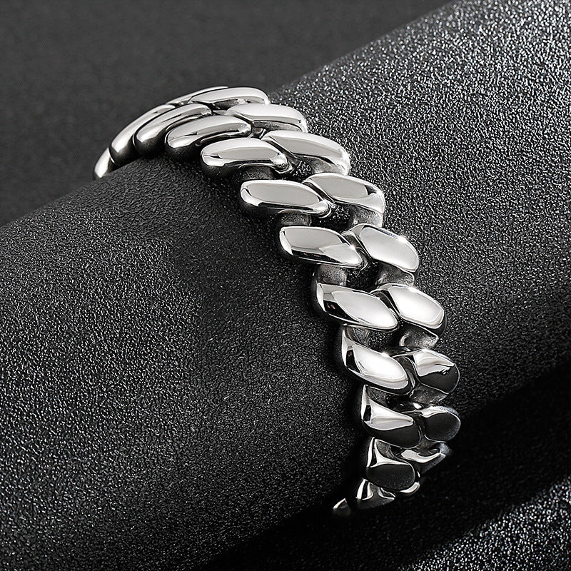 Punk Style Rhombus Stainless Steel Bracelet for Men