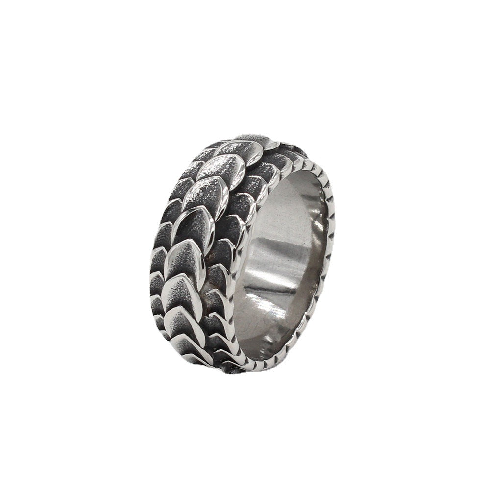 Fashionable Vintage Dragon Titanium Steel Ring