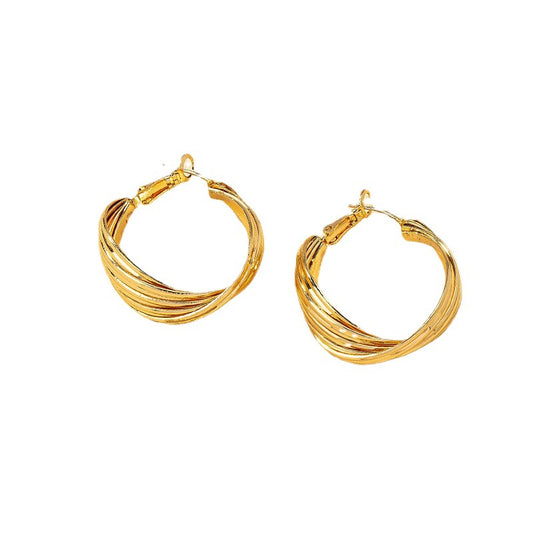 Exaggerated Fashion Twist Earrings - Vienna Verve Collection