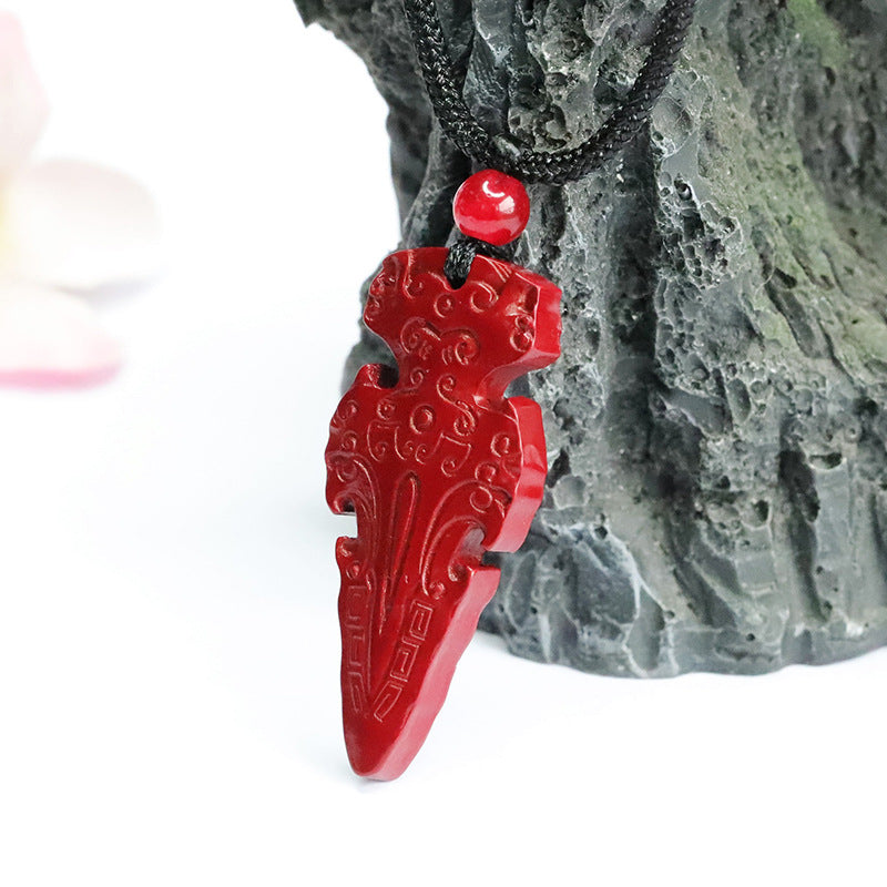 Cinnabar Pendant Purple Gold Sand Sword Pendant