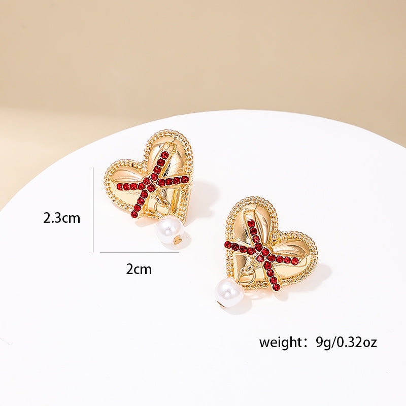 European and American Love Bow Earrings - Vienna Verve Collection