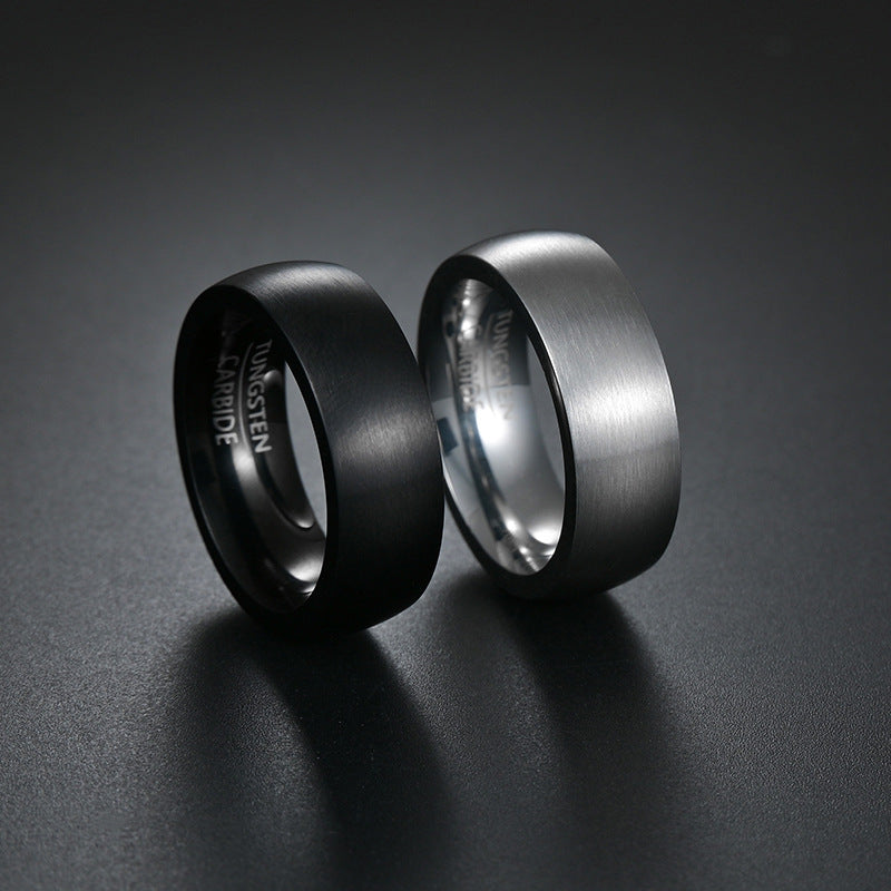 Brushed Tungsten Steel Men's Ring - Gold Jewelry Factory Wholesale