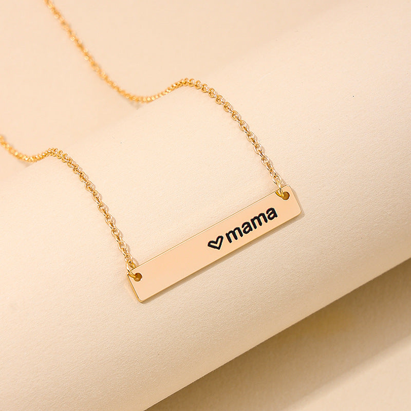 Chic Metal Alphabet Initial Necklace for Stylish Moms