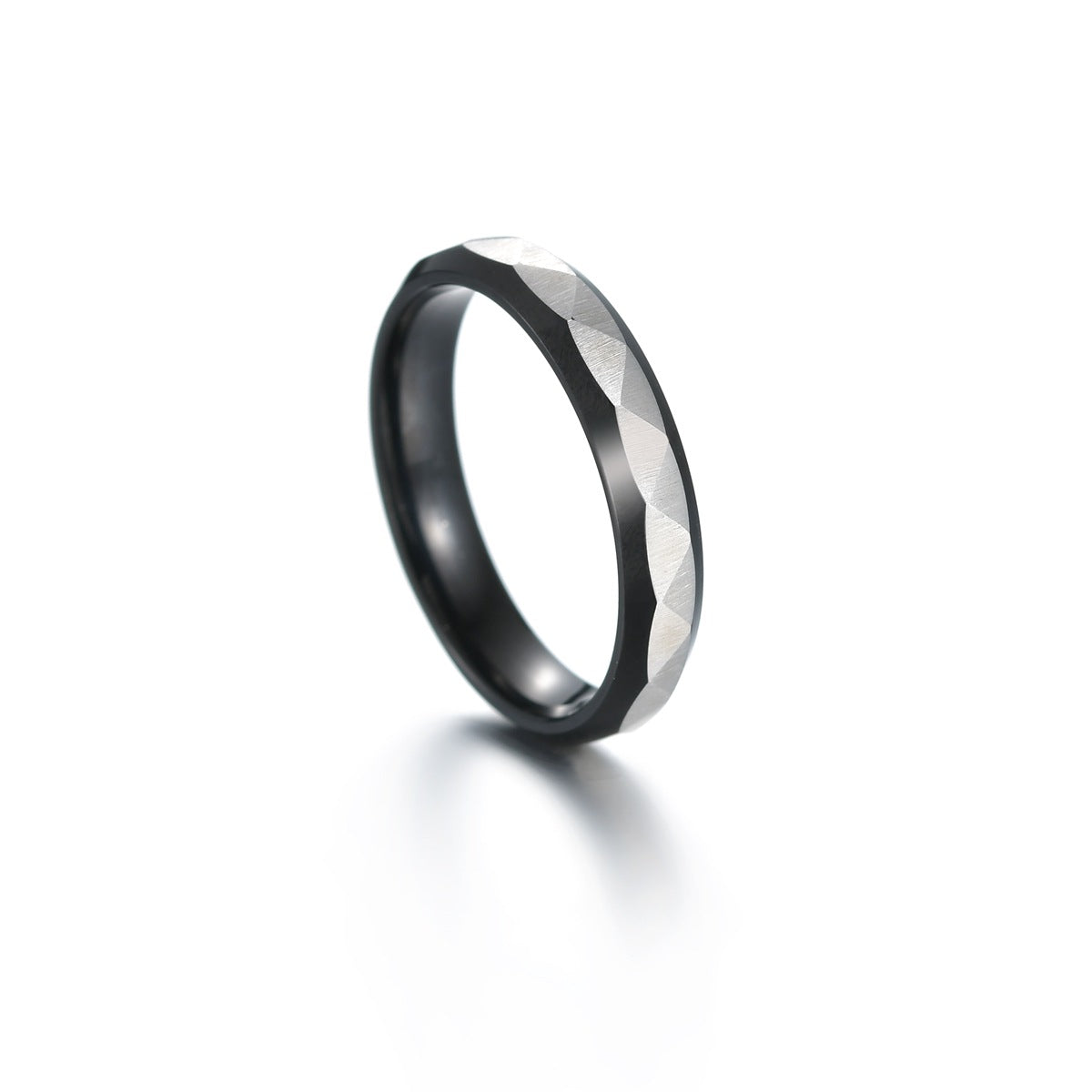 Stylish Two-Tone Stainless Steel Titanium Ring for Men by Planderful Collection