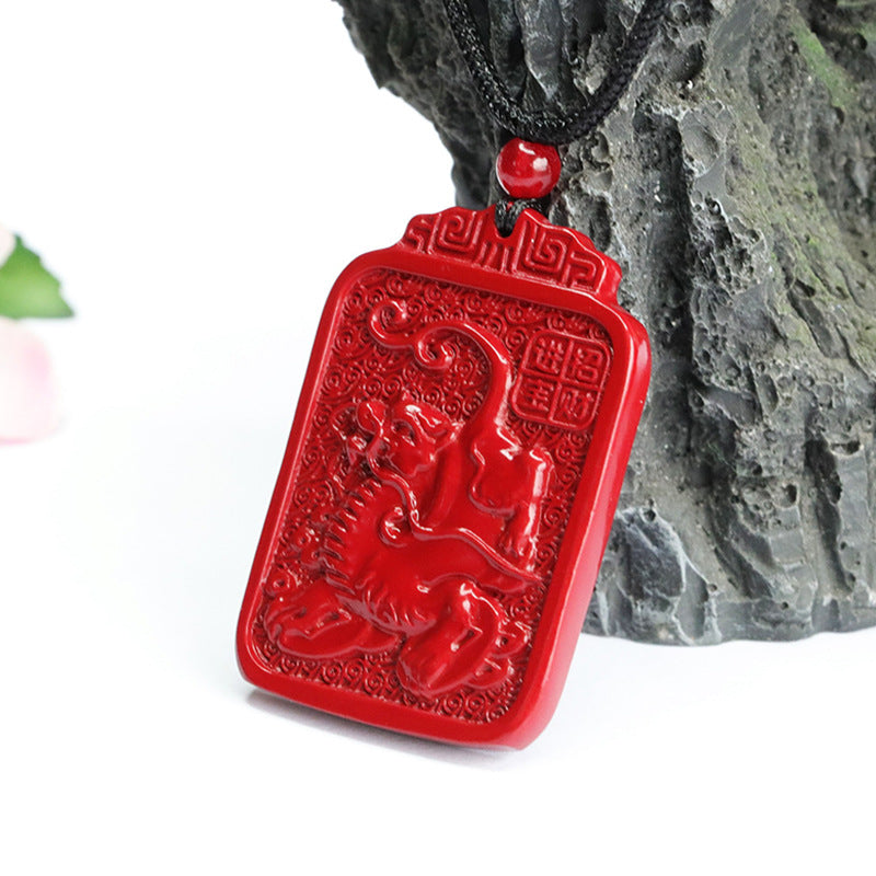 Cinnabar Pendant Purple Gold Sand Kirin Pendant