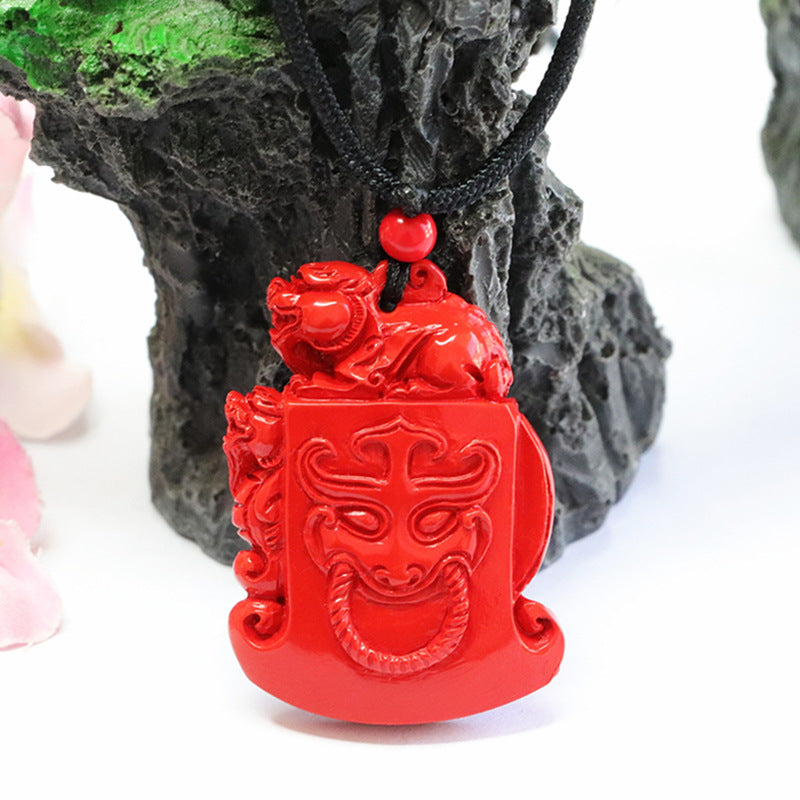 Red Cinnabar Pixiu Sand Pendant