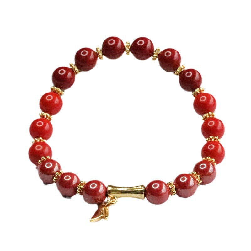 Vermilion Sand Sterling Silver Cinnabar Stone Bracelet