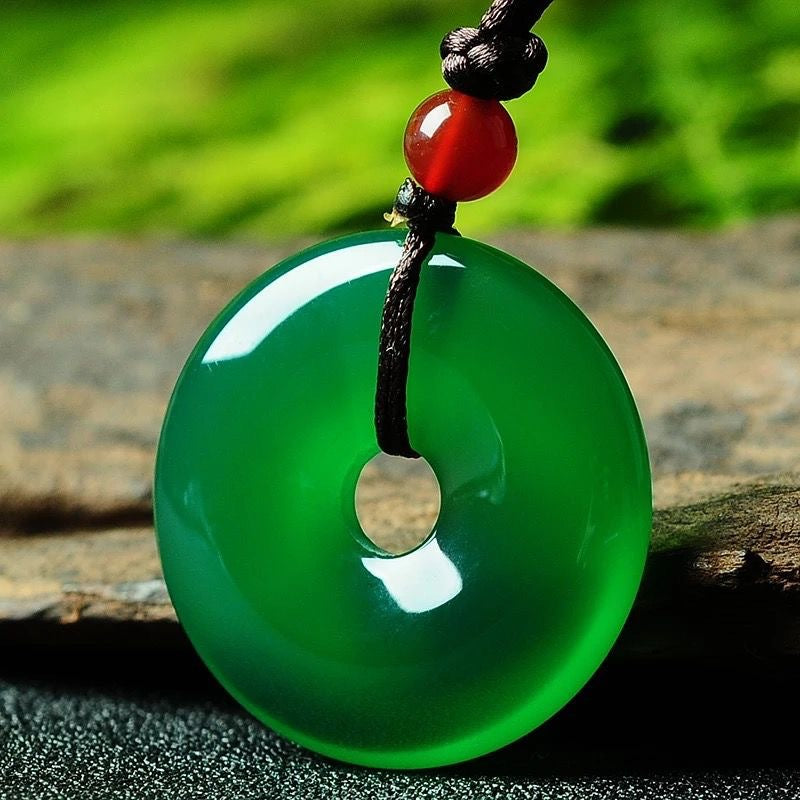 Guardian Green Chalcedony Sterling Silver Pendant