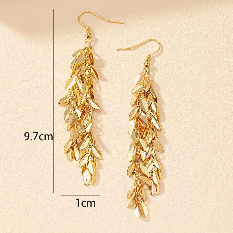 Luxurious Vienna Verve Metal Leaf Earrings - Wholesale Exclusivity