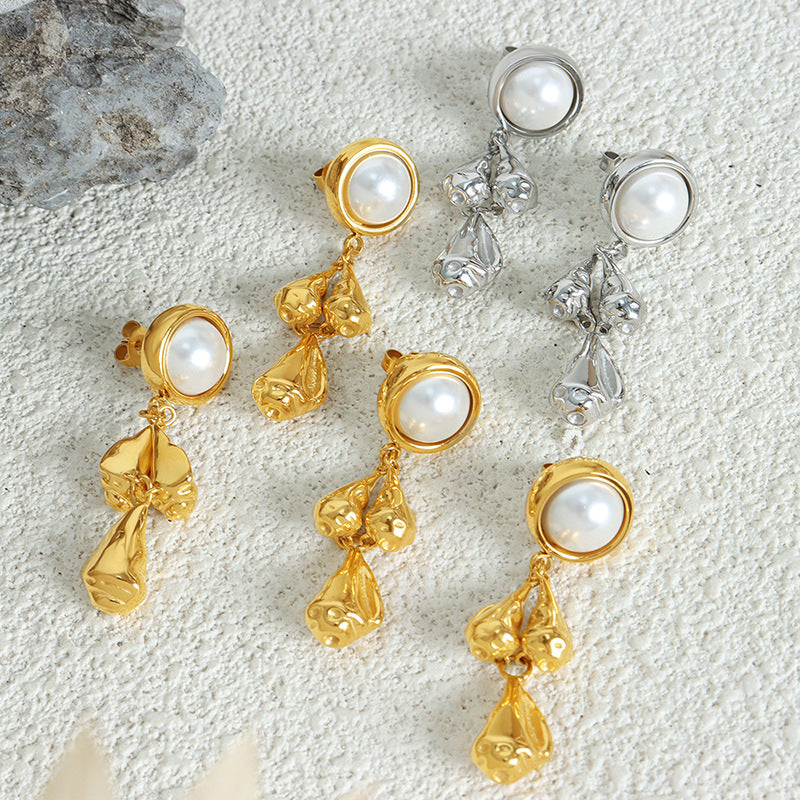 Autumn Haze Pearl Tassel Earrings for an Elegant Look