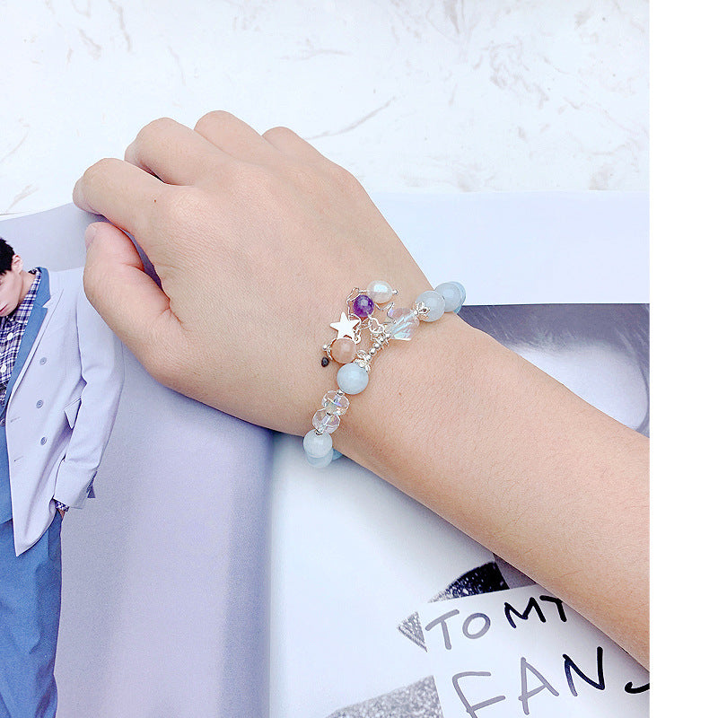 Fortune's Favor: Sterling Silver Crystal and Gemstone Bracelet