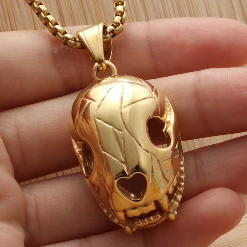 Personalized Titanium Steel Skull Pendant Necklace for Men - Retro Punk Animal Head Design