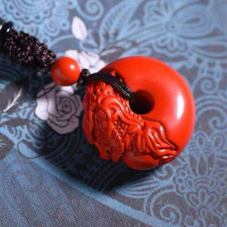 The Wealth Invoker Cinnabar Pixiu Red Gemstone Pendant