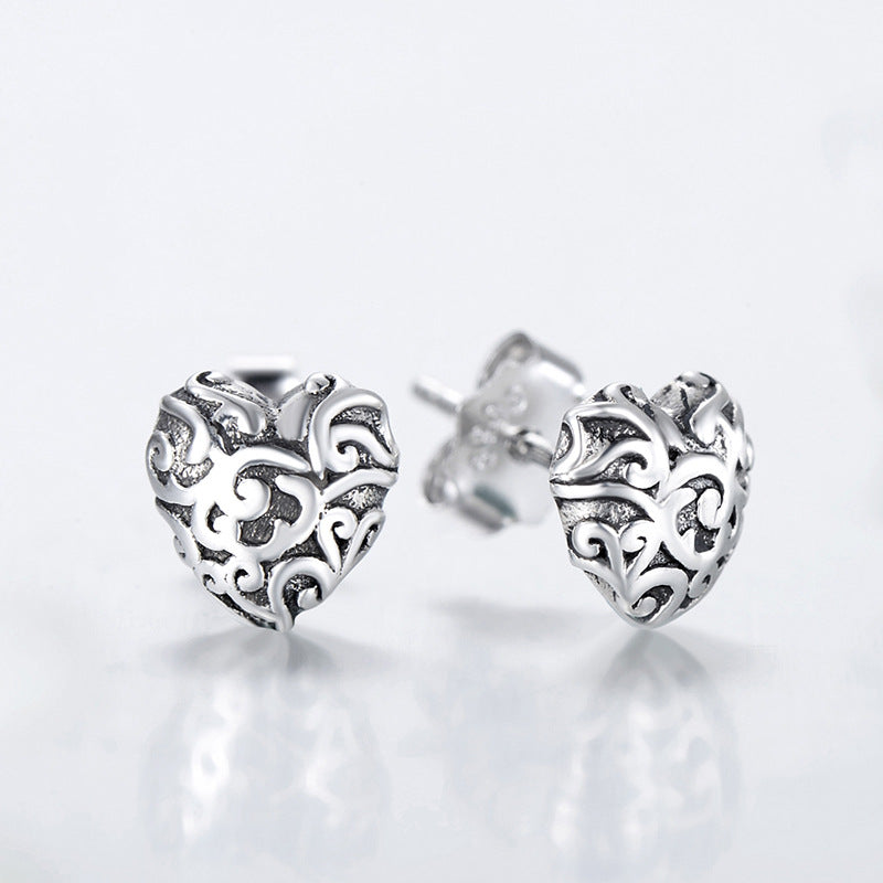 Elegant Pure Silver Ear Studs for Women by Planderful Collection