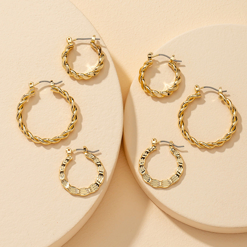 Metallic Trio Earring Set - Vienna Verve Collection by Planderful