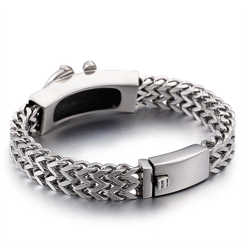 Personalized Creative Punk Style Titanium Steel Men's Bracelet for European and American Fashion