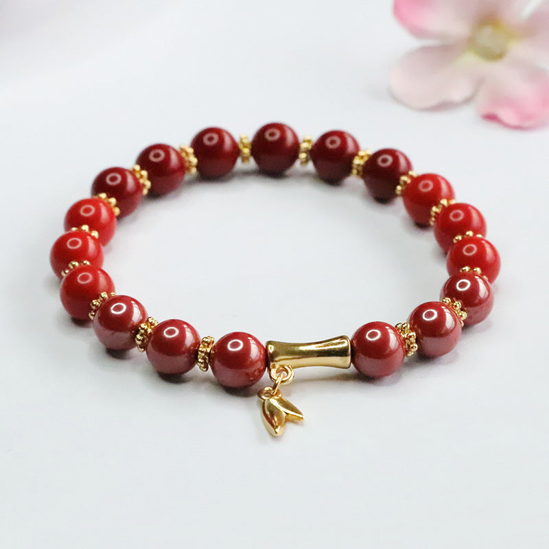 Vermilion Sand Sterling Silver Cinnabar Stone Bracelet