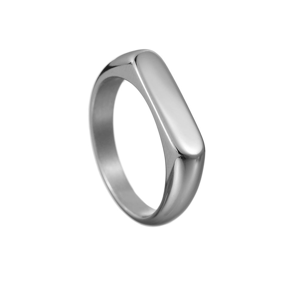 Winter Whisper Titanium Steel Women's Ring - Elegant Cold Talk Style Jewelry