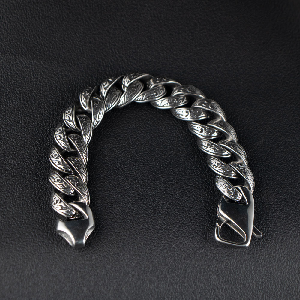 Stylish Titanium Steel Interlocking Bracelet for Men - Cross-Border Fashion Jewelry