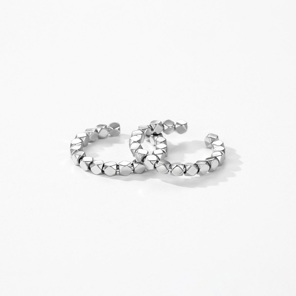 Adjustable Irregular Sterling Silver Couple Ring