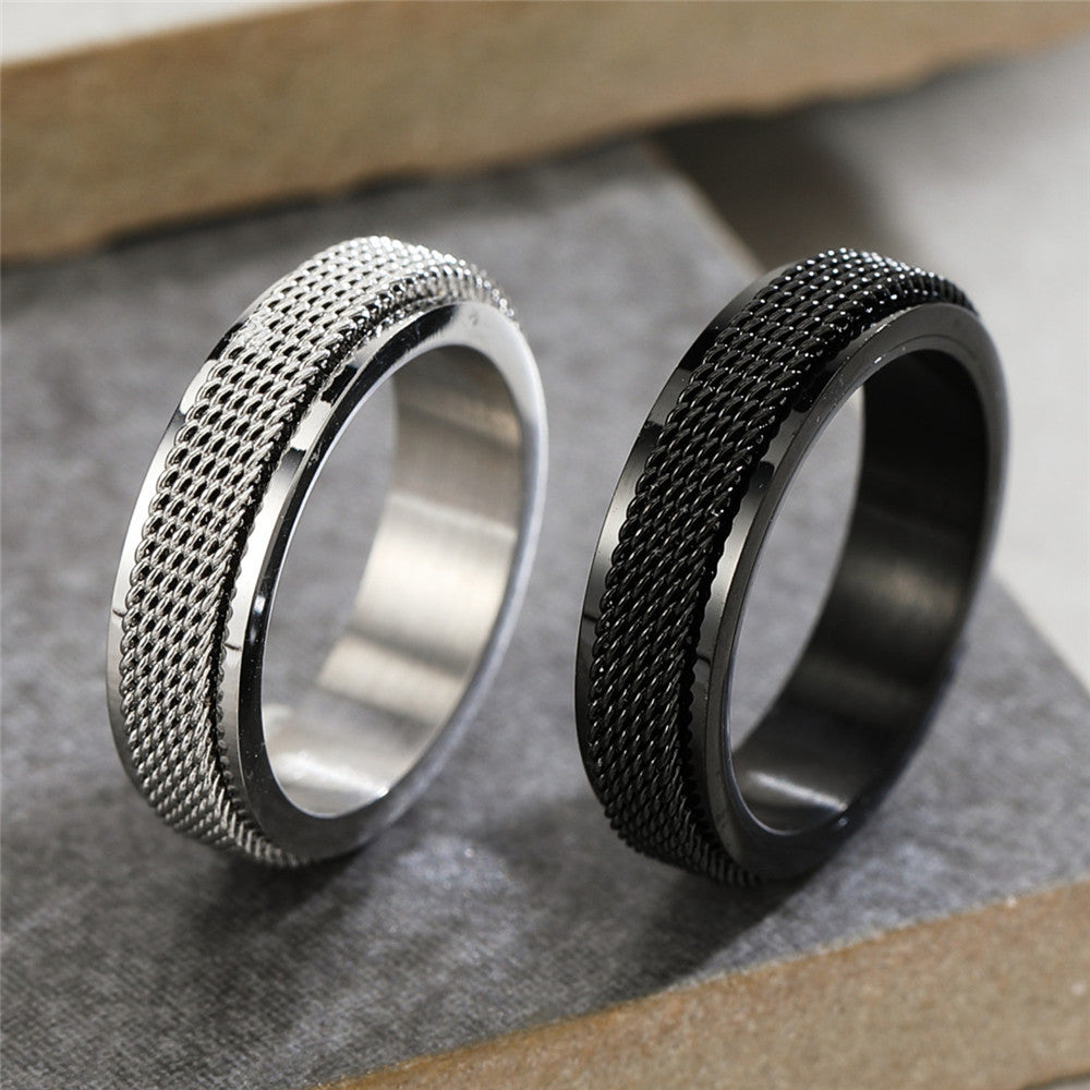 Men's Titanium Steel Ring - Simple and Elegant Cold Style