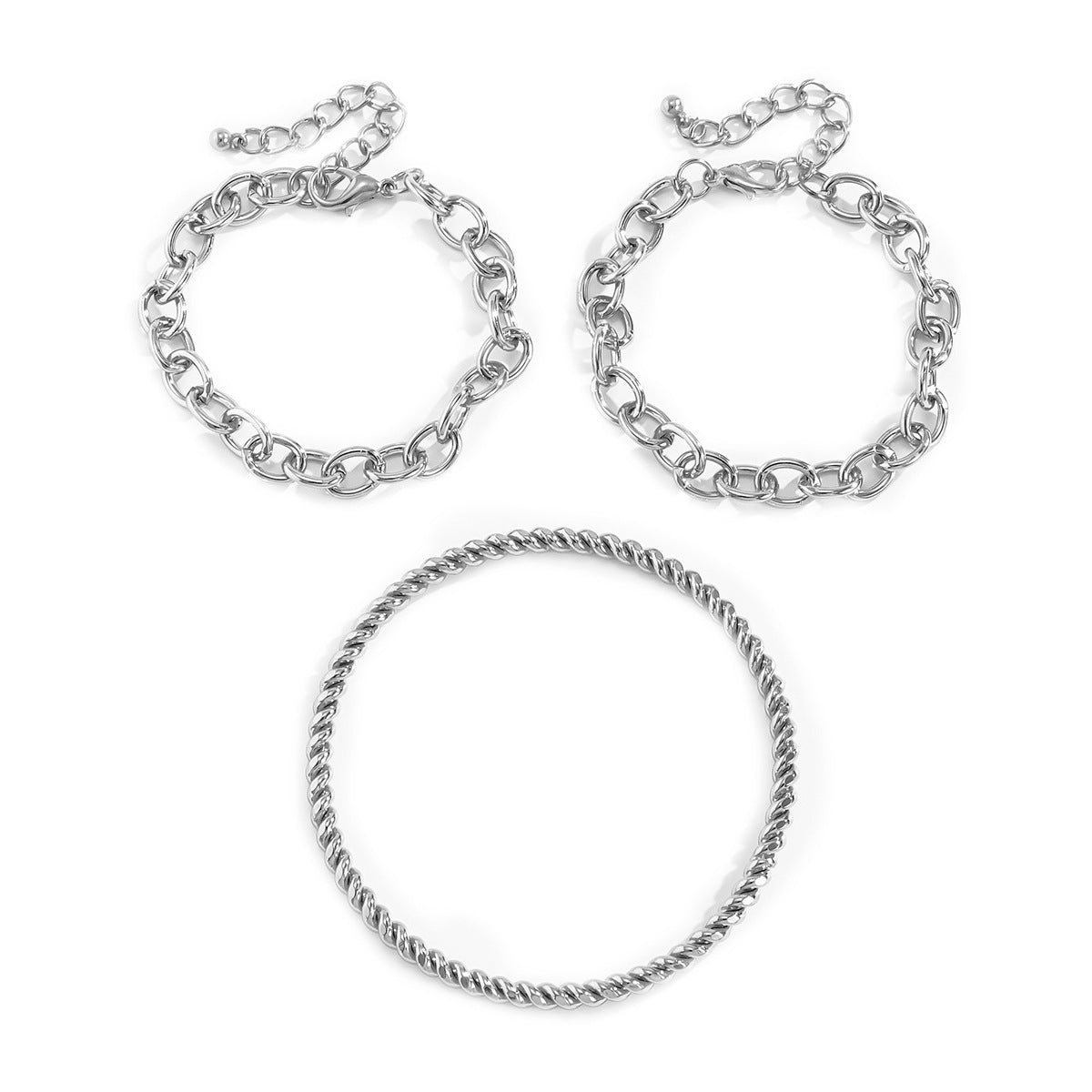 Cross Border Hollow Metal Chain Bracelet Set for Women