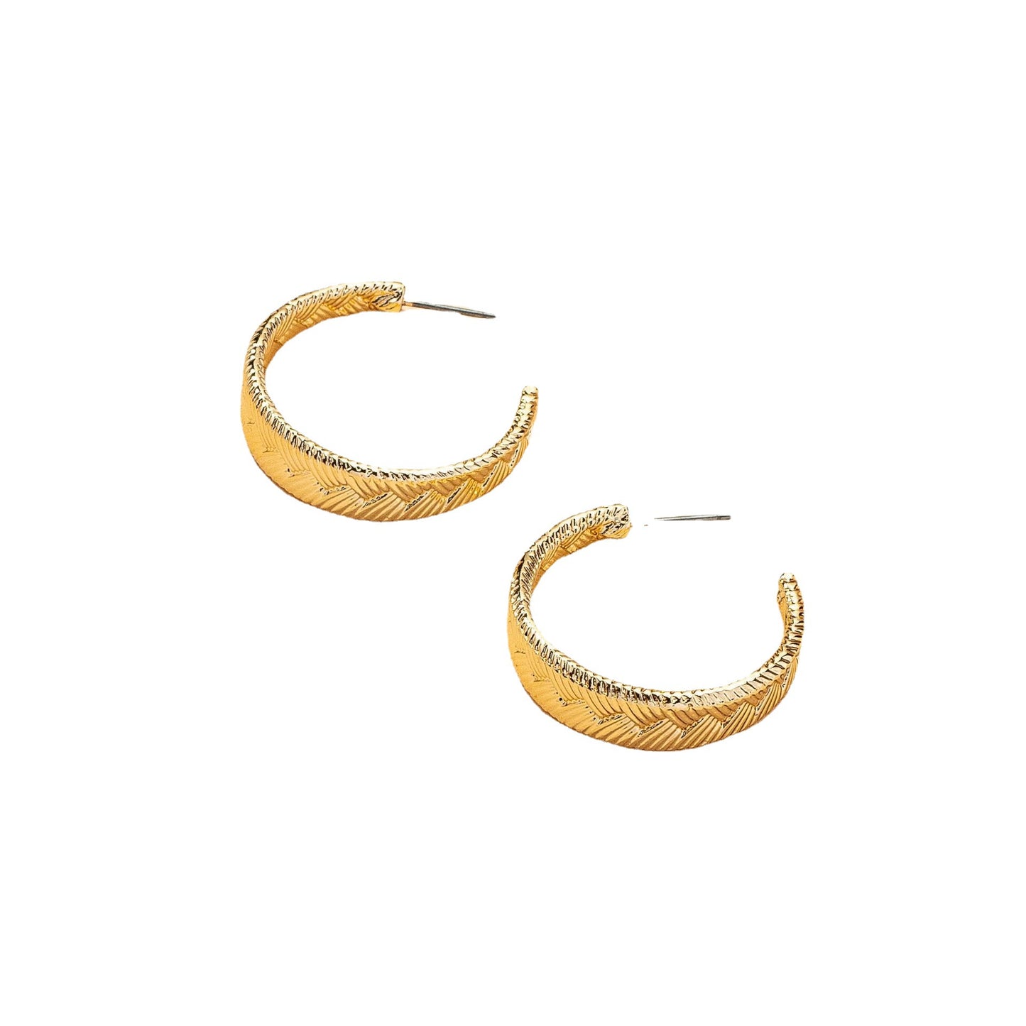 Exaggerated Retro Fashion Metal C-Shaped Earrings - Vienna Verve Collection