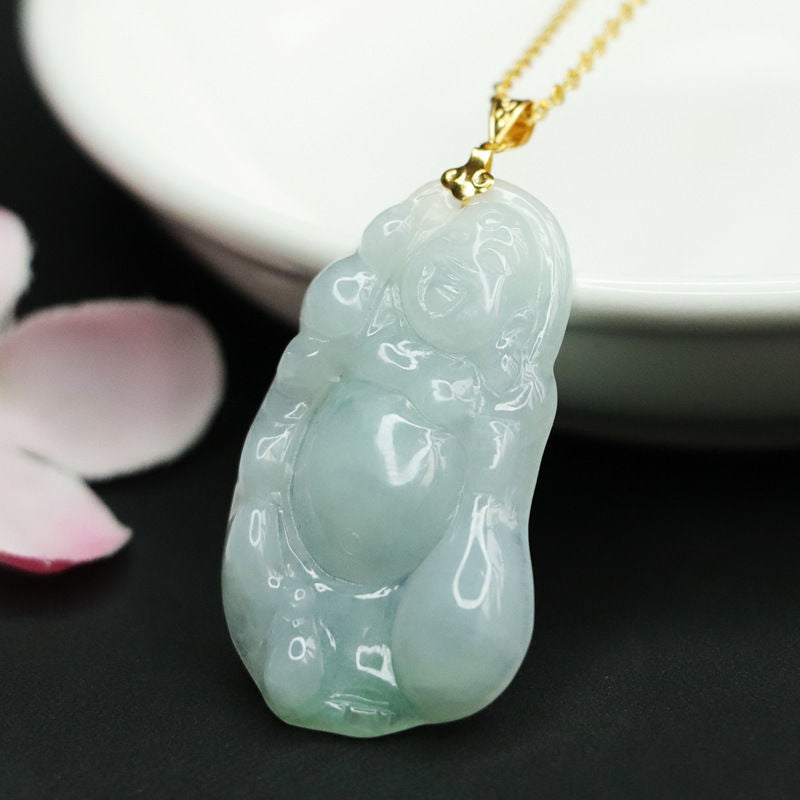 Blessed Jade Buddha Pendant Crafted from Myanmar's Finest Jade