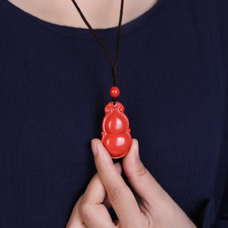 Cinnabar Gourd Pendant Jewelry