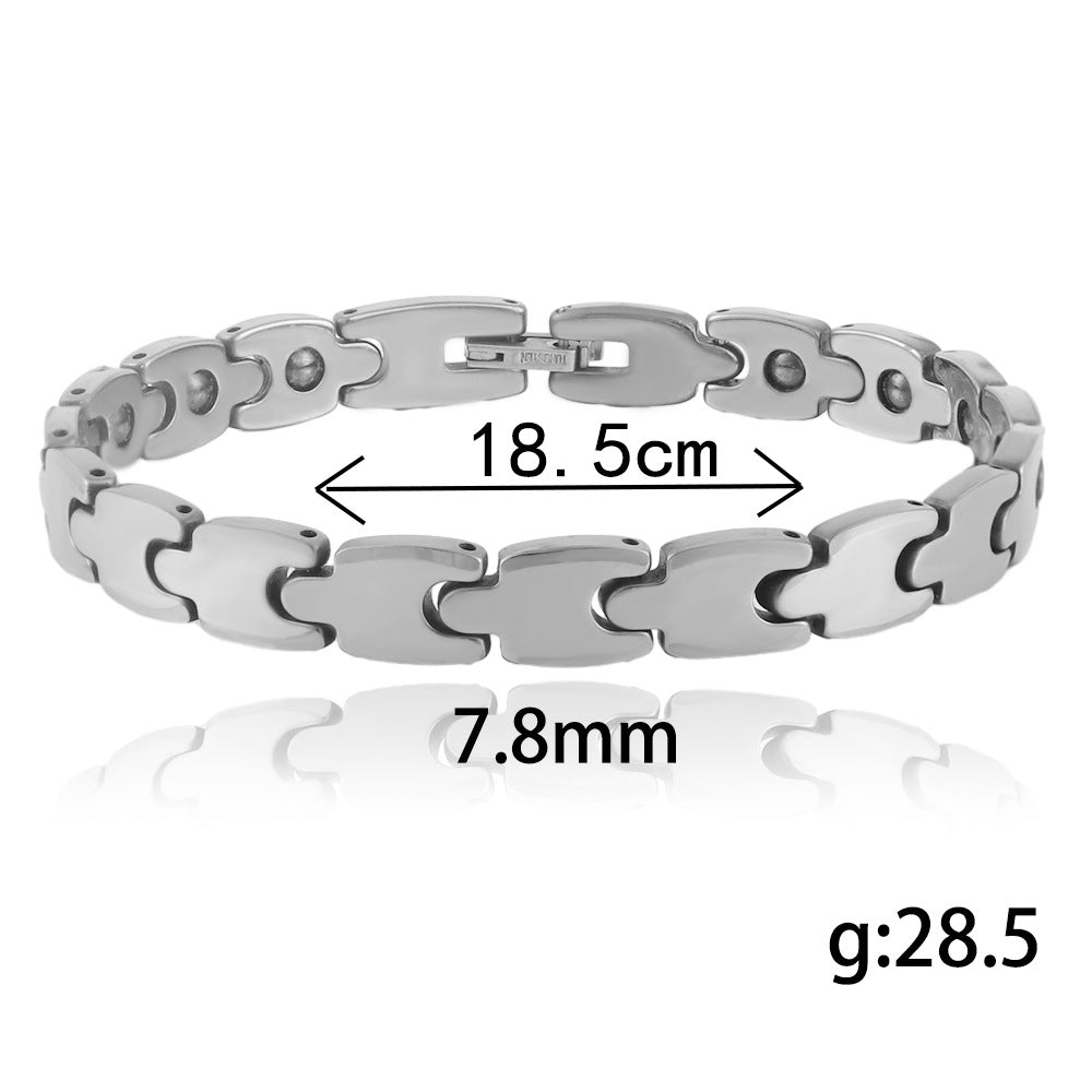 Punk-Inspired Personalized Titanium Steel Bracelet for Men and Women