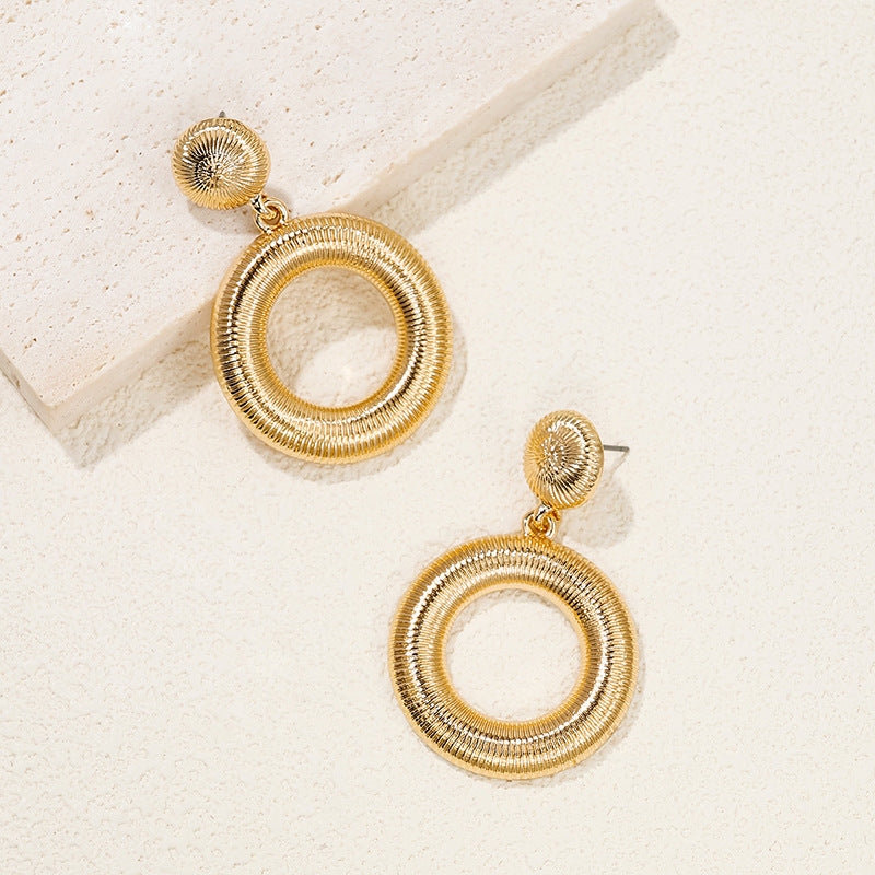 Trendy Circle Earrings by Planderful - Vienna Verve Collection